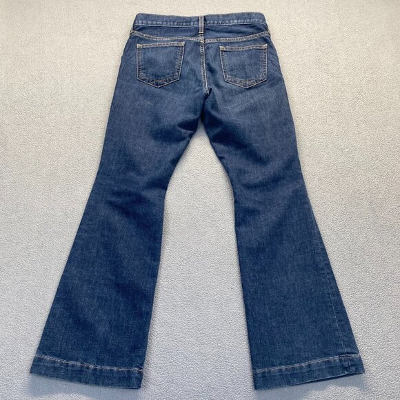 Gap Jeans Womens 2 Boot Cut Long‎ Lean Mid Rise Dark Wash Denim Stretch 30x29 - Picture 2 of 9